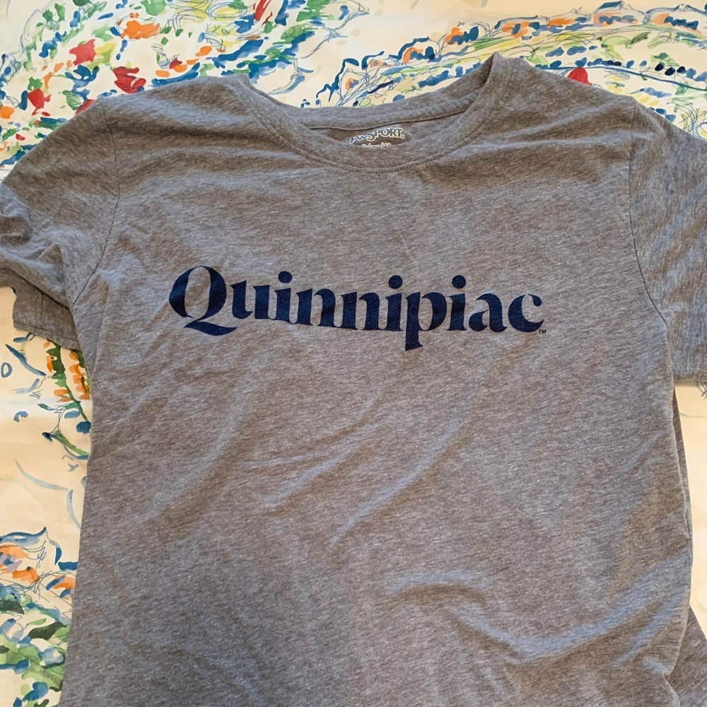 Quinnipiac University Gray Logo Tee